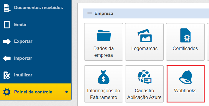 WebHooks da empresa